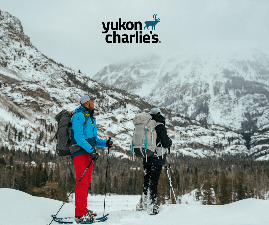 Yukon Charlie's Ridge Snowshoe Kit Trekking Poles and Storage Bag Includes Snowshoes 
